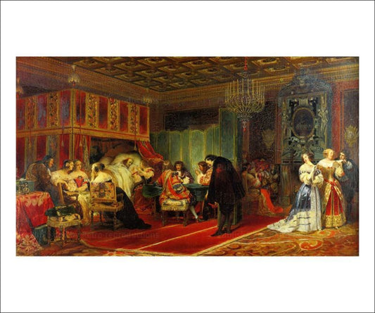 Le Cardinal Mazarin Mourant 1830 - Vintage Art, canvas prints