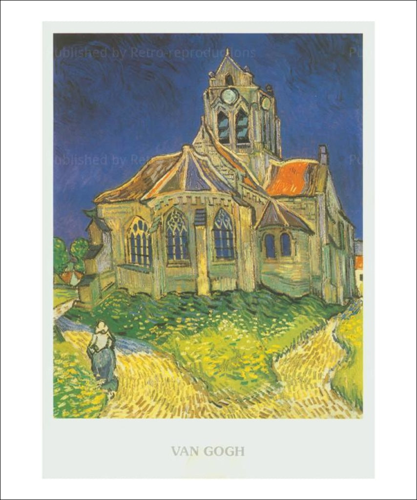 L'Eglise d'Auvers - Vintage Art, canvas prints