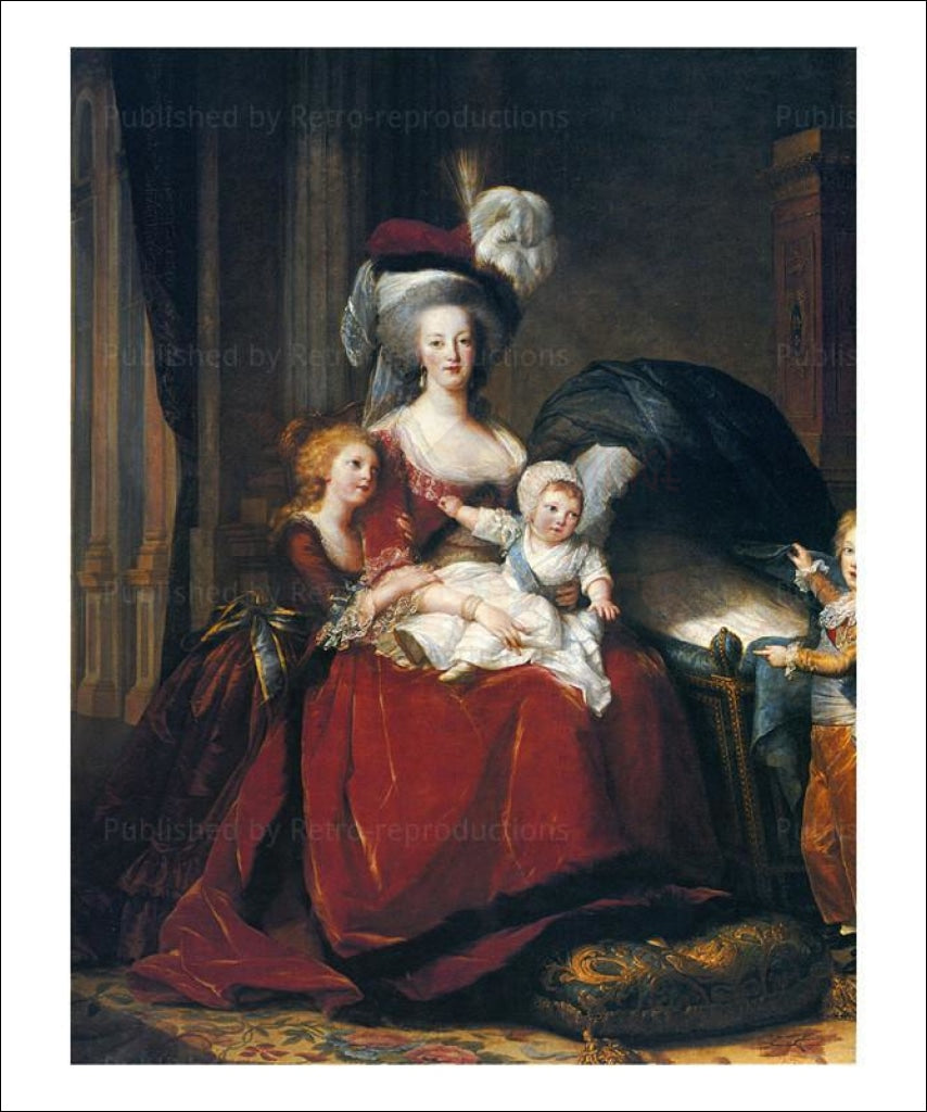 Marie-Antoinette and her Children - Vintage Art, canvas prints