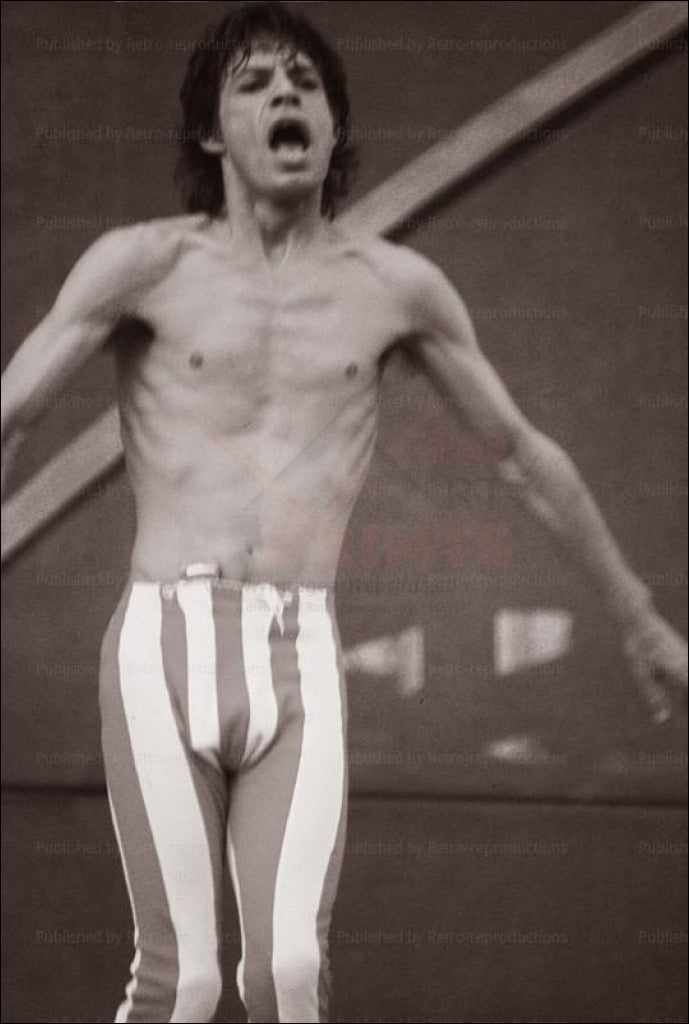 Mick Jagger Paris Concert 1991 - Vintage Art, canvas prints