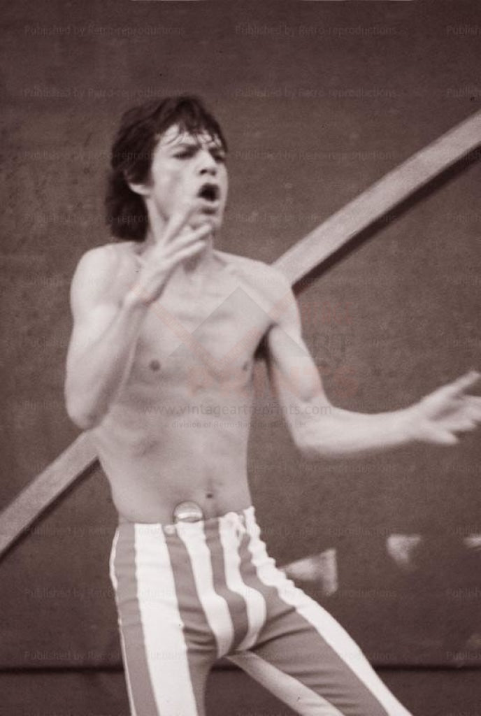Mick Jagger Paris Concert 1991, photographic print - Vintage Art, canvas prints