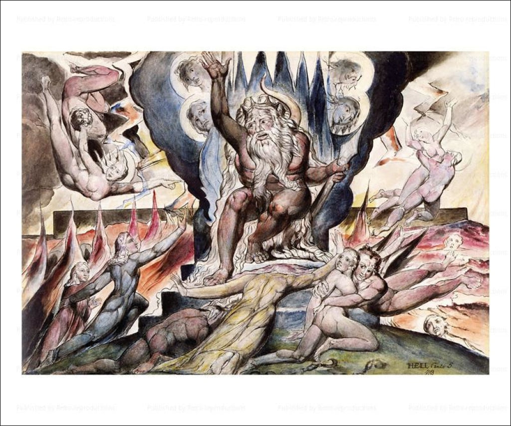Minos - William Blake, art print - Vintage Art, canvas prints