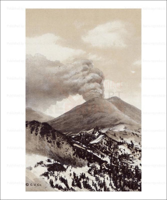 Mont Lassen, California, Photographic Print - Vintage Art, canvas prints