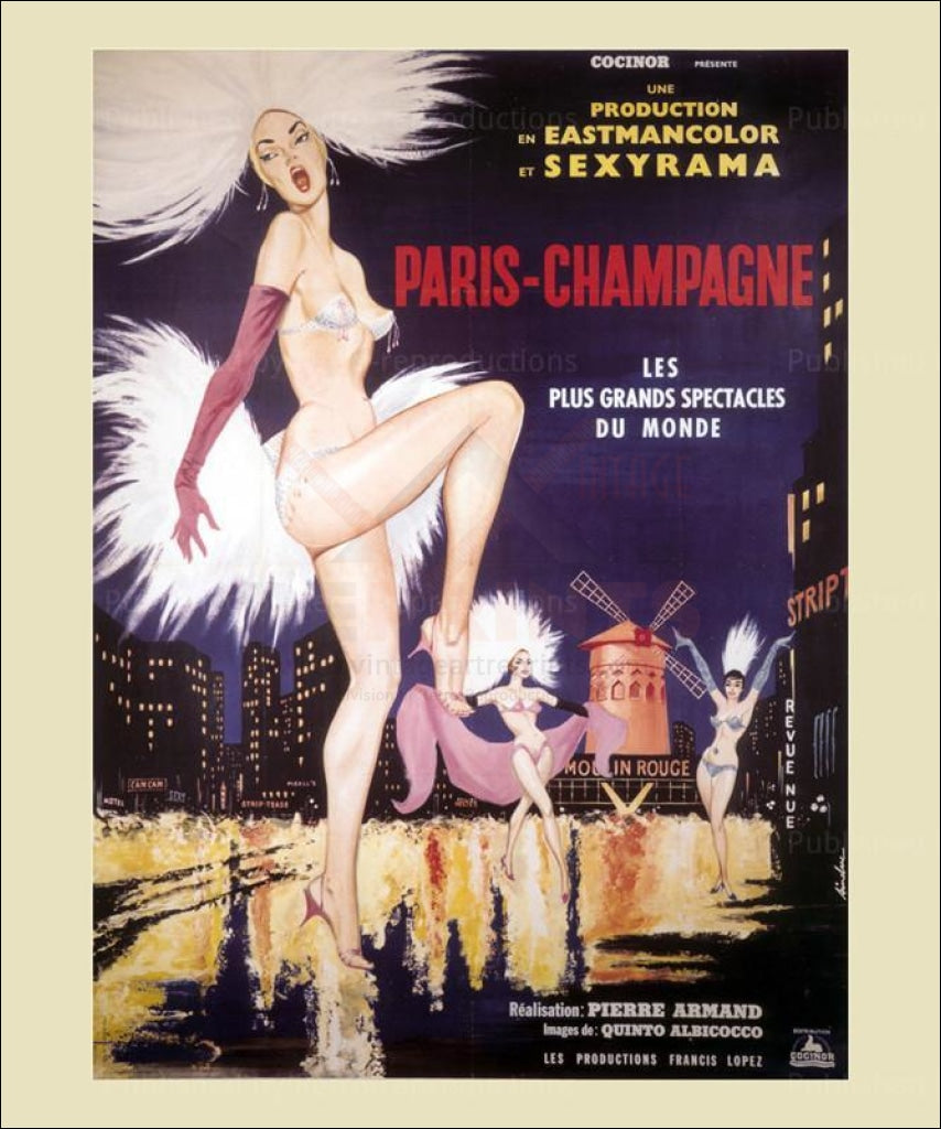 Moulin Rouge, Paris, France - advertising poster, art print - Vintage Art, canvas prints