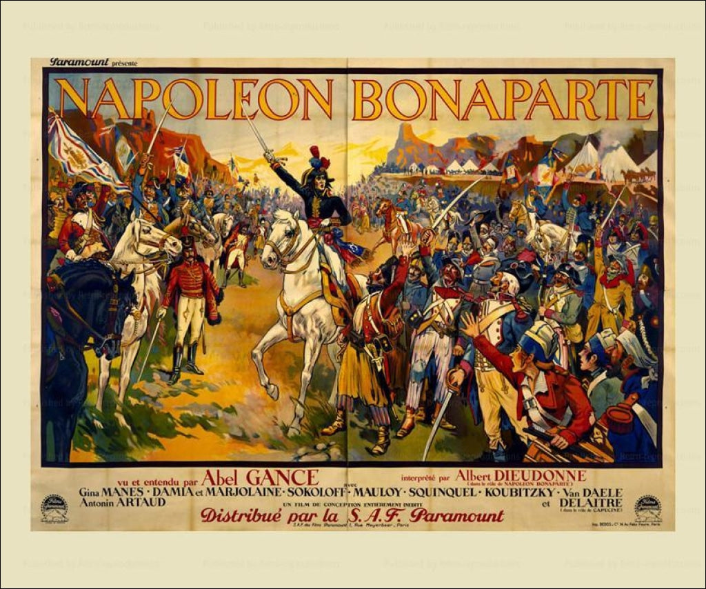 Napoleon Bonaparte, Director Abel Gance, 1927, digital giclee reproduction - Vintage Art, canvas prints