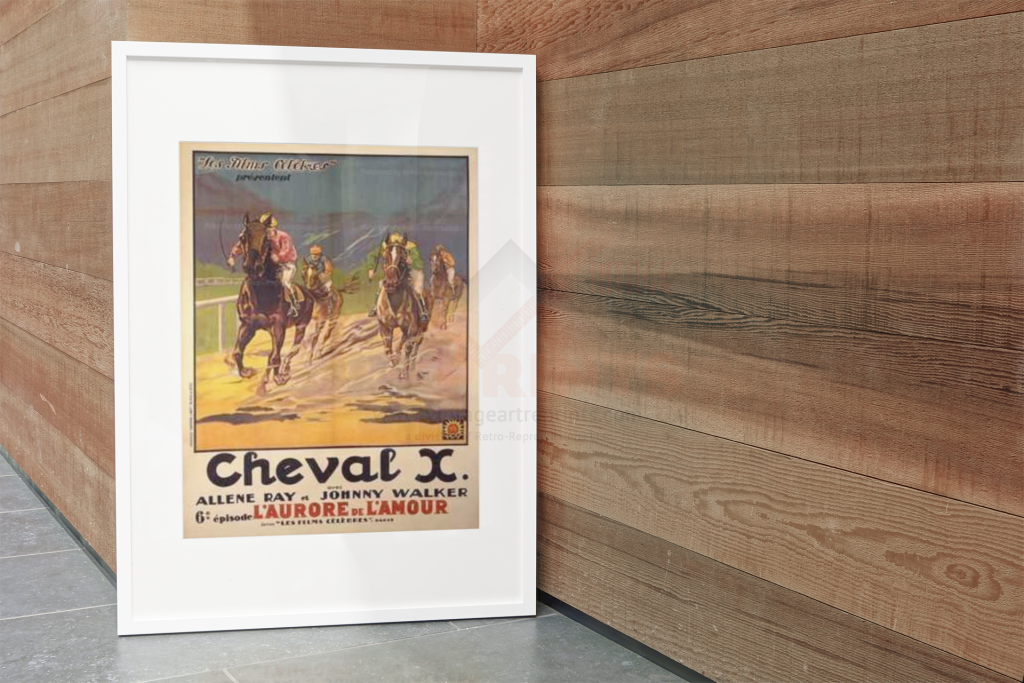 Art Print Cheval X Silent Serial Movie 1908 - French Poster I Vintageartreprints Digital