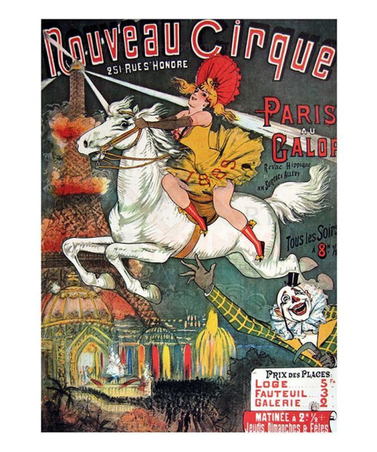 Nouveau Cirque 1889 - Vintage Art, canvas prints
