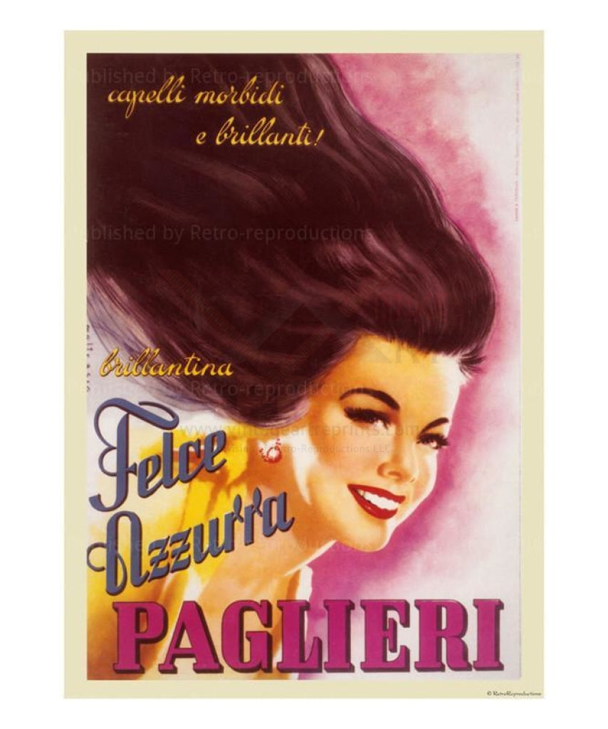 Paglieri - Hair spray ad - Vintage Art, canvas prints