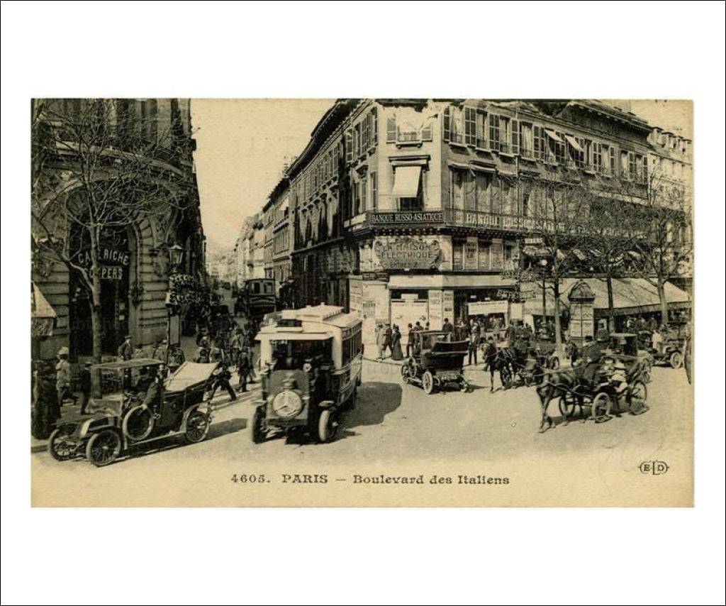 Paris Boulevard des Italiens - Vintage Art, canvas prints