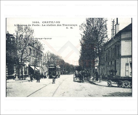 Paris suburb, Chatillon City L'Avenue de Paris La Station des Tramways