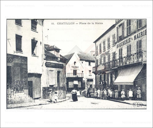 Paris suburb, vintage photo art print reproduction - Vintage Art, canvas prints