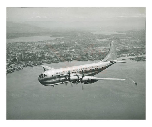 Photographic print, Aircraft Boeing, black and white photography, - Vintage Art, canvas prints