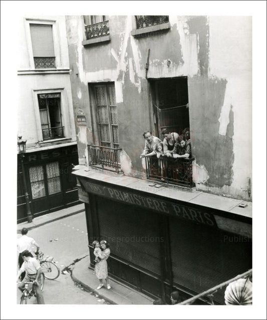 Photographic print, Art print, A street in Paris Left Bank 1940's, - Vintage Art, canvas prints