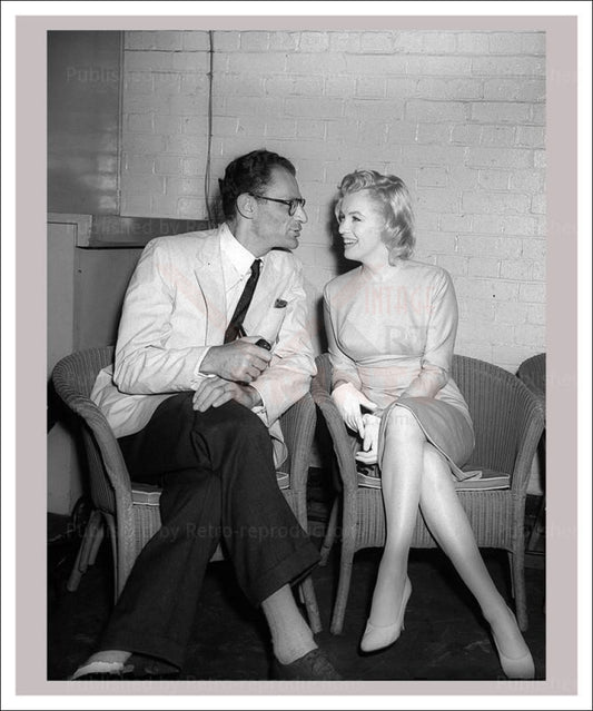 Photographic print, Arthur Miller and Marilyn Monroe, - Vintage Art, canvas prints