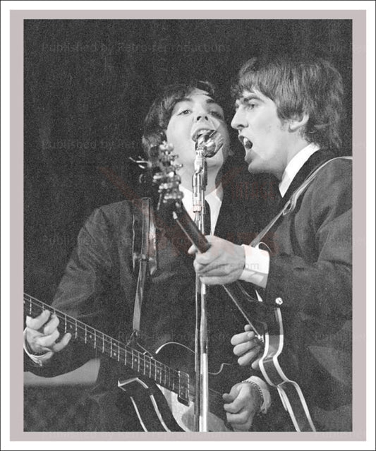 Beatles, George and Paul Mac Cartney, photographic print - Vintage Art, canvas prints