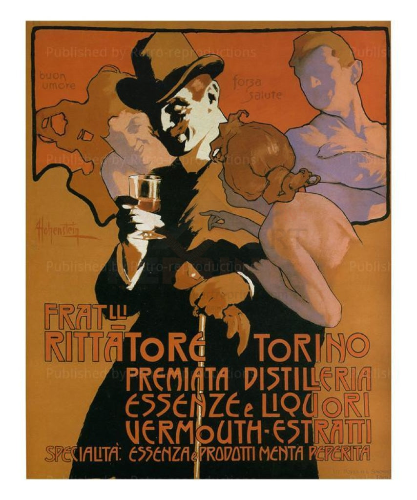 Premiata Distilleria Vermouth Italia - Vintage Art, canvas prints