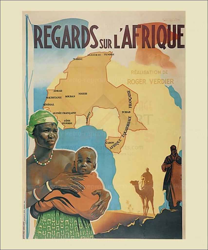 Regards sur I'Afrique, Advertising Poster, Art Print - Vintage Art, canvas prints
