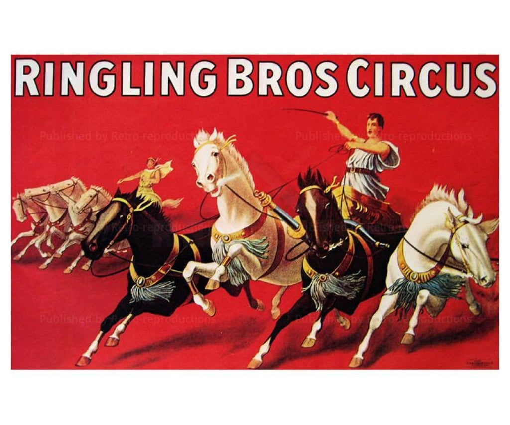 Rigling Bros Circus 1916 - Vintage Art, canvas prints