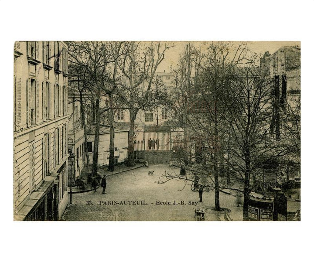 School Paris-Auteuil - Vintage Art, canvas prints