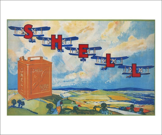 Shell - Aviation Motor Spirit 1920 - Vintage Art, canvas prints