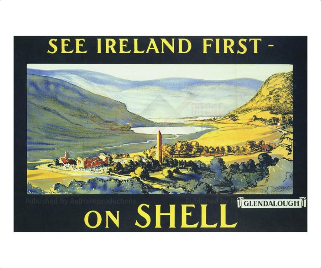 Shell - See Ireland First - Vintage Art, canvas prints