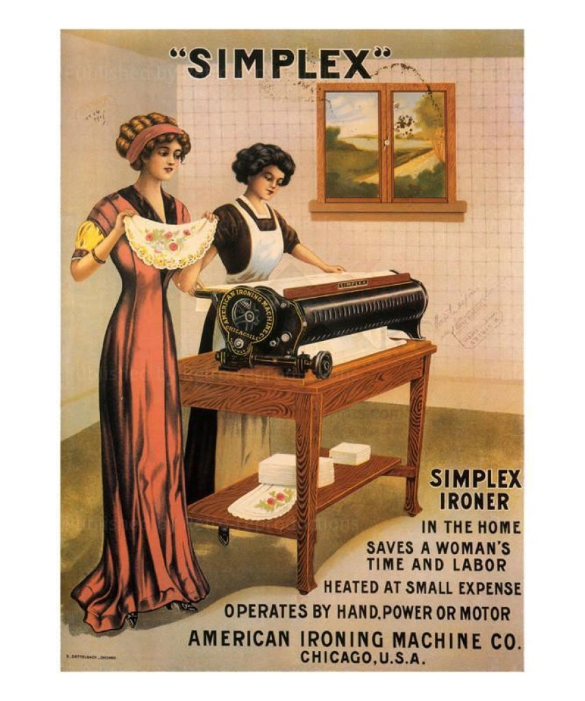 Simplex Ironer - Vintage Art, canvas prints