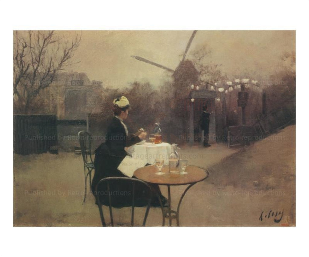 Tea in the Garden - Monet - Vintage Art, canvas prints