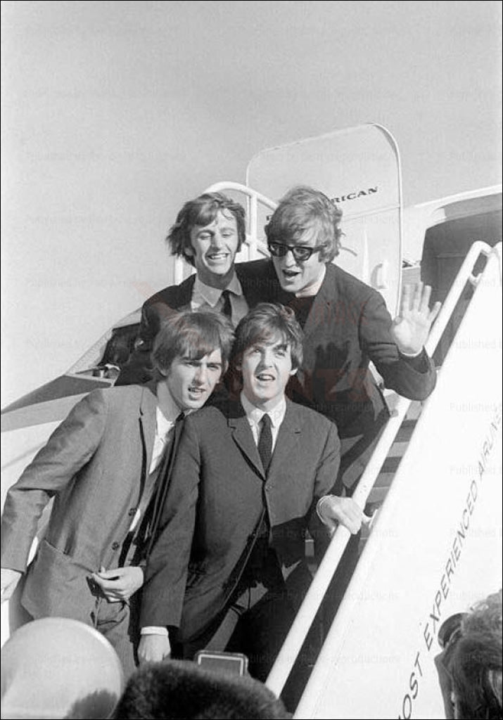 The Beatles coming to America, vintage art photo print reproduction - Vintage Art, canvas prints