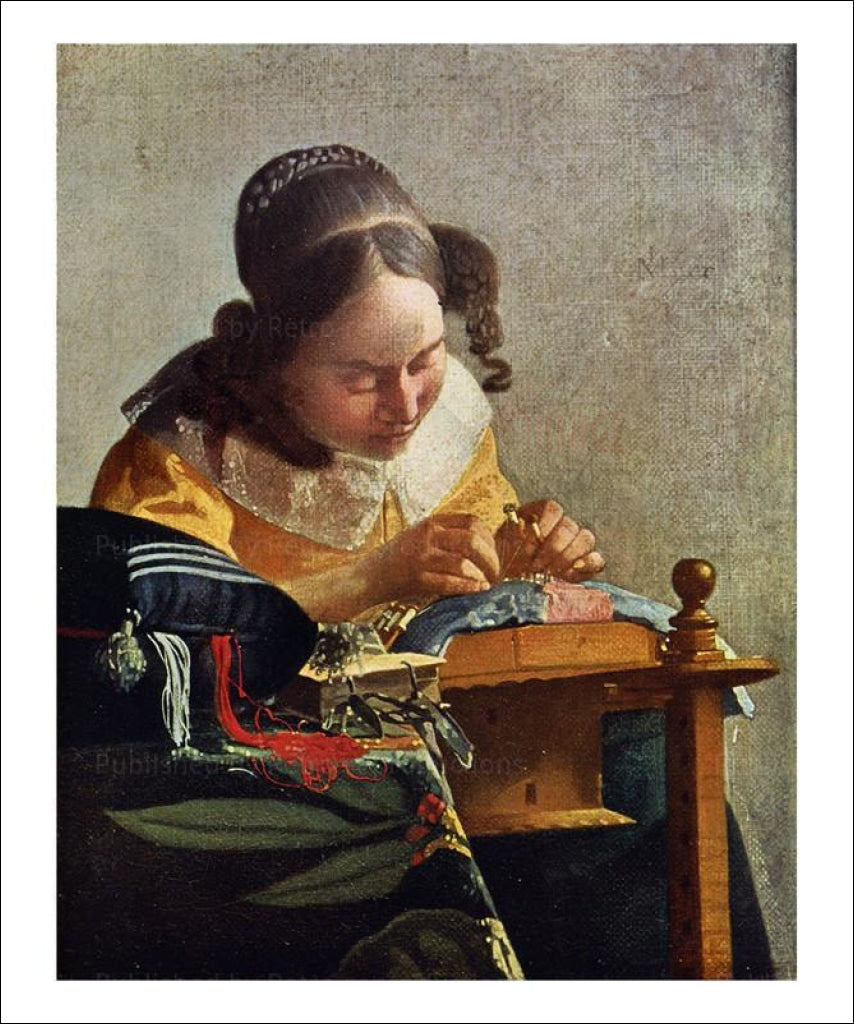 The Lacemaker - Jean Vermeer - Vintage Art, canvas prints