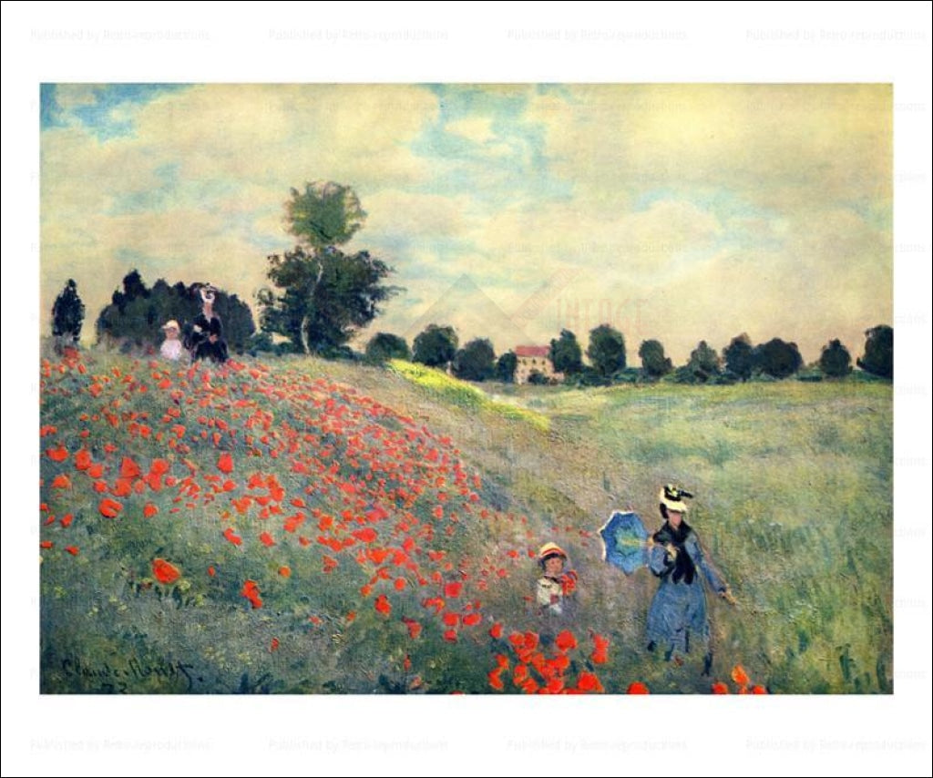 The Red Poppies 1873 - Vintage Art, canvas prints