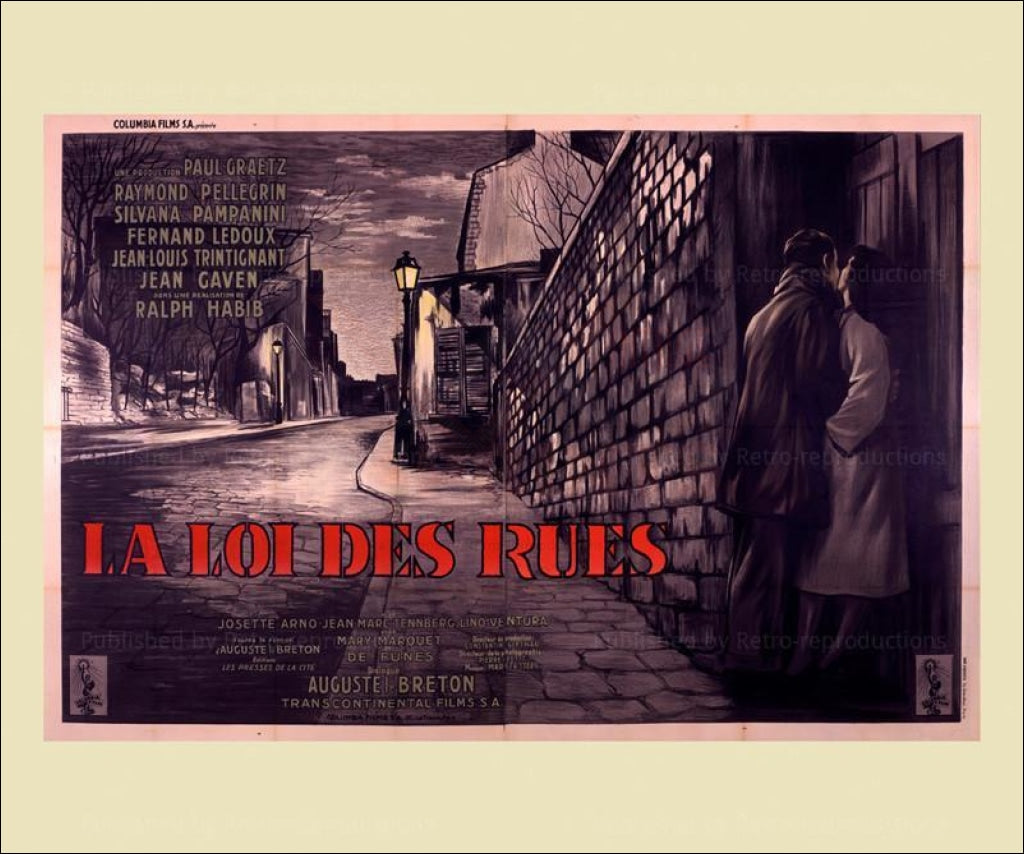 The streets of Law - Vintage Art, canvas prints