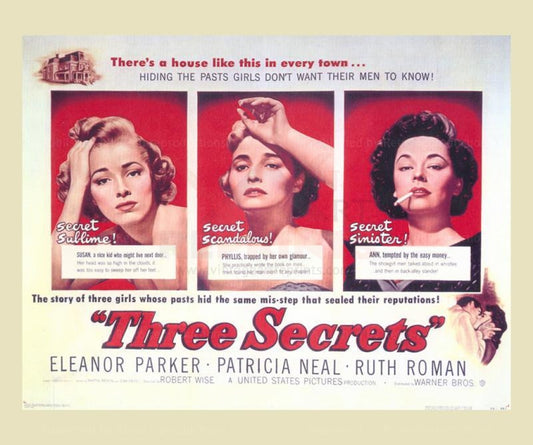 Three Secrets - Original Poster - Vintage Art, canvas prints