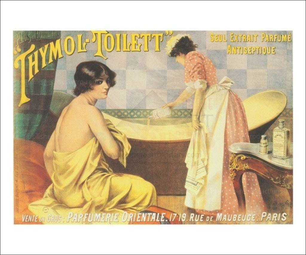 Thymol Toilett, Vintage French bath advertising, digital giclee reproduction-Vintage Art, canvas prints, movie posters, photographic prints, posters, art prints, original movie posters, advertising posters,