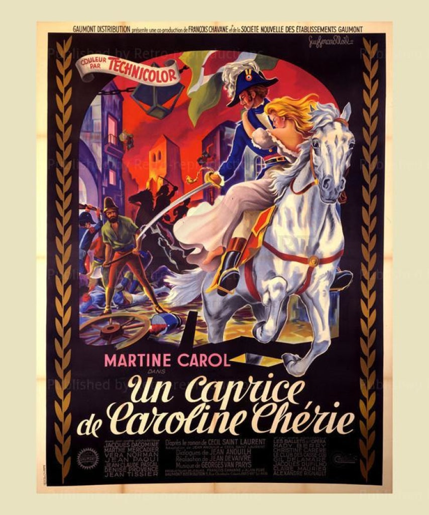 Un caprice de Caroline Cherie - Original Poster - Vintage Art, canvas prints