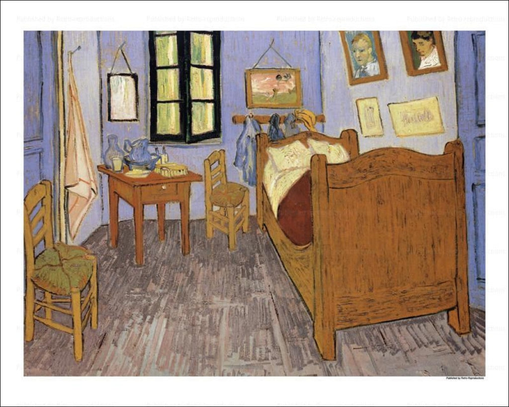 Van Gogh Arles bedroom France, Art Print - Vintage Art, canvas prints