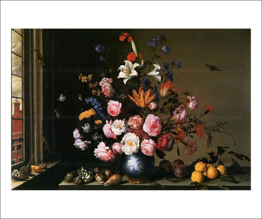 Vase de Fleurs a Cote d'une Fenetre, vintage art print reproduction - Vintage Art, canvas prints