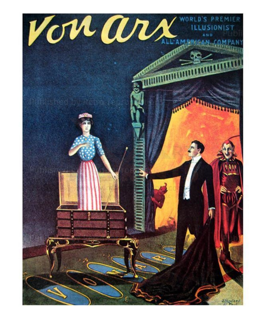 Von Arx, 1910 Magician 1910, vintage art print reproduction - Vintage Art, canvas prints