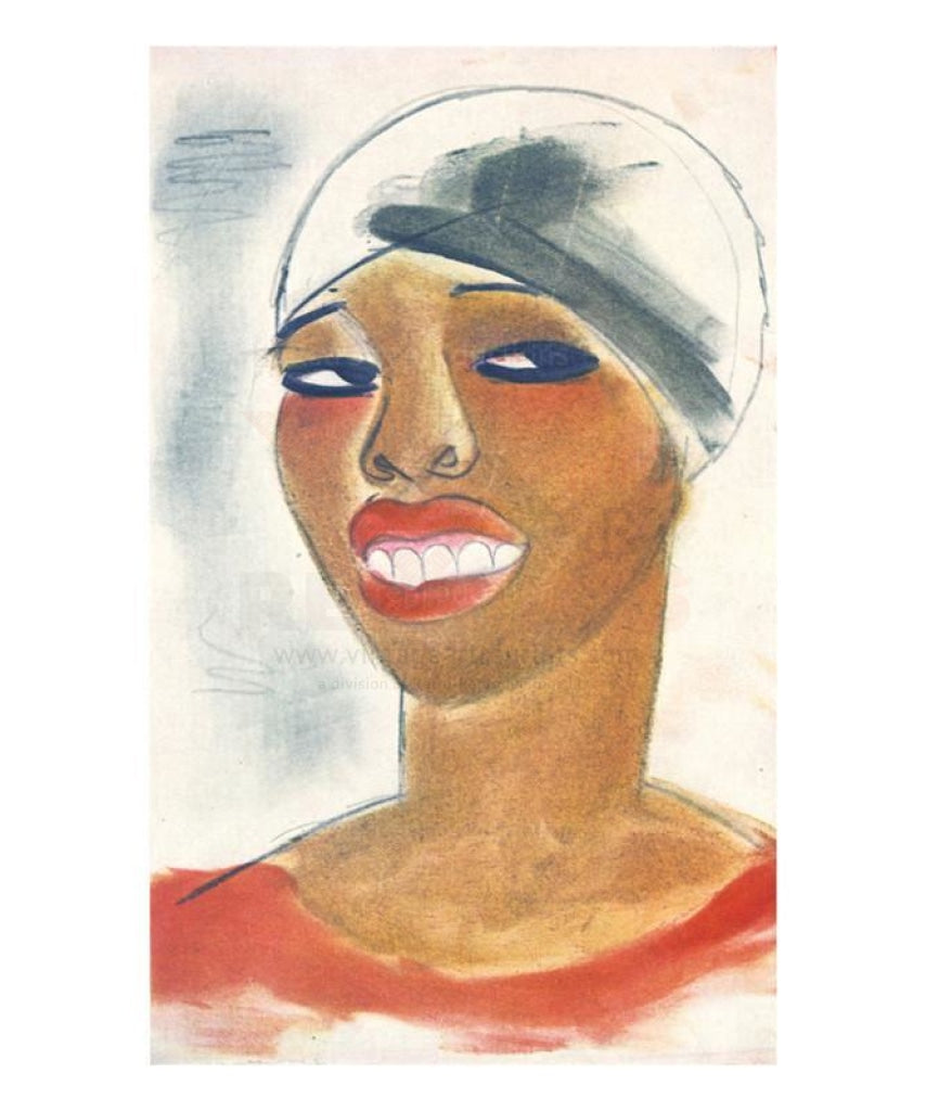 Woman with Head Wrap, vintage art print reproduction - Vintage Art, canvas prints