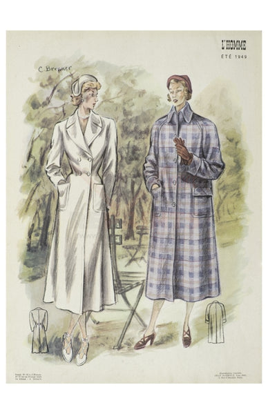 Women s Coats 1949 1950 VINTAGEARTREPRINTS.COM